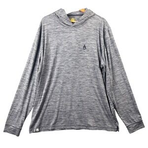 Jonnie O Mens XL Blue Space Dye Performance Hoodie UPF 50 Sun Protection Shirt